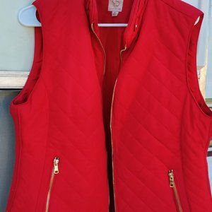 Red fall/winter/spring vest